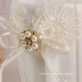 2017 hot sale bridal party lace satin decoration wedding flower girl basket